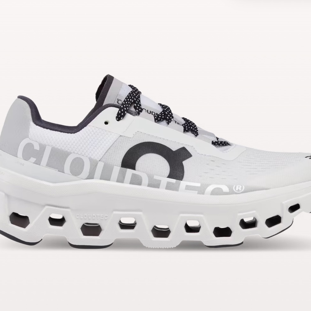 On Cloud CloudMonster - All White (BARELY WORN!)